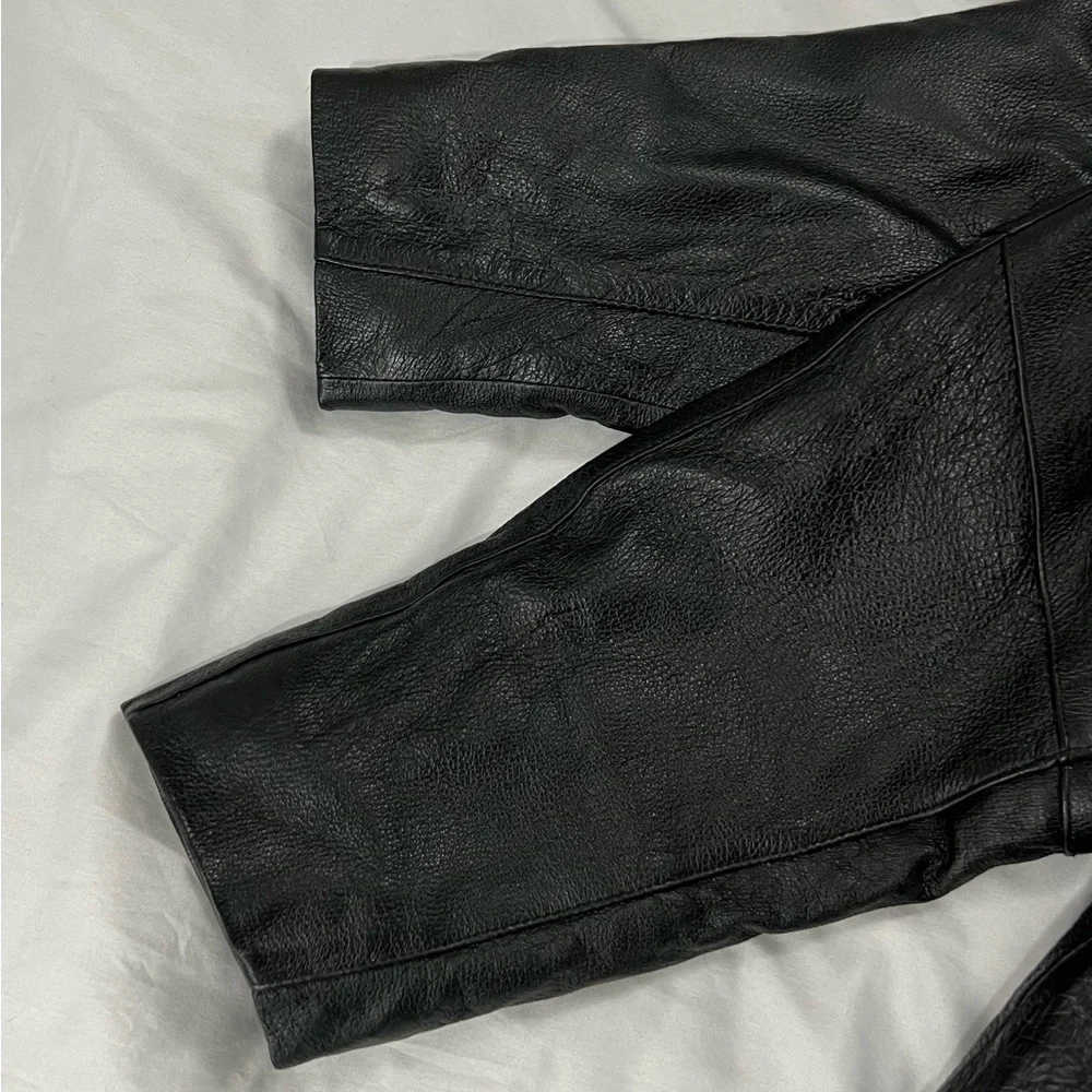 Vintage Leather Trench Coat - Picture 6 of 13